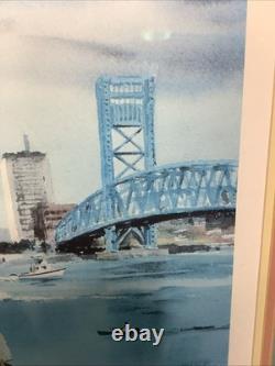 J. E. DRAPER City Skyline Painting. Limited Edition Signed Lithograph