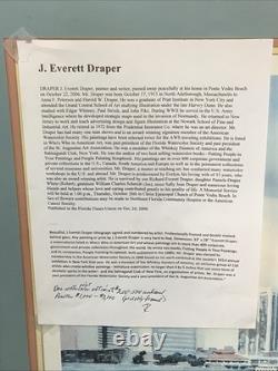 J. E. DRAPER City Skyline Painting. Limited Edition Signed Lithograph