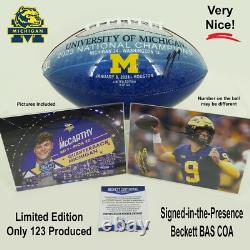J. J. McCarthy Autographed Limited Edition Wolverines Commemorative Ball BAS COA