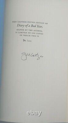 J. M. Coetzee Diary Of A Bad Year Signed Numbered Limited Edition