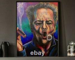 Jack Nicholson Limited Edition Artist Signed 30 x 40 Canvas Giclée Painting