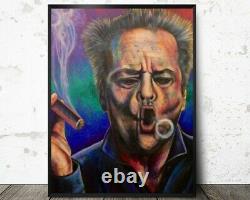 Jack Nicholson Limited Edition Artist Signed 30 x 40 Canvas Giclée Painting