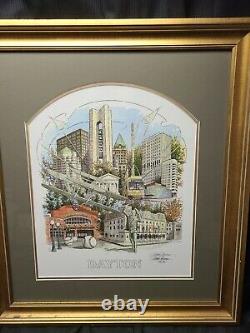 James Conner Limited Edition Signed Colorful Montage Print of Dayton Ohio 32/700
