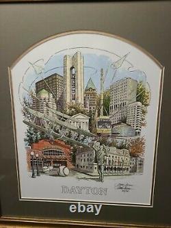 James Conner Limited Edition Signed Colorful Montage Print of Dayton Ohio 32/700