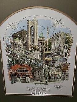 James Conner Limited Edition Signed Colorful Montage Print of Dayton Ohio 32/700