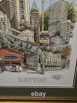 James Conner Limited Edition Signed Colorful Montage Print of Dayton Ohio 32/700