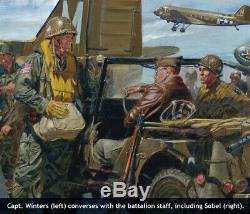 James Dietz art print showing Dick Winters autographed by the Band of Brothers