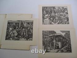 Jean Vigoureux Signed Limited Edition Prints Portfolio Collection Wpa Antique