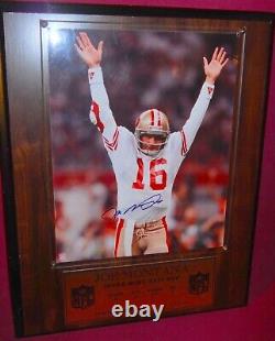 Joe Montana 49ers Super Bowl XXIV MVP Autographed 8 x 10 Plaque Limited Edition