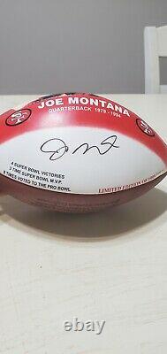 Joe Montana Autographed Football with COA limited edition