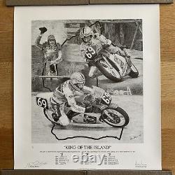 Joey Dunlop Autographed Road Racing, TT Signed Limited Edition Print COA