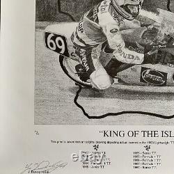 Joey Dunlop Autographed Road Racing, TT Signed Limited Edition Print COA