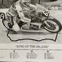 Joey Dunlop Autographed Road Racing, TT Signed Limited Edition Print COA