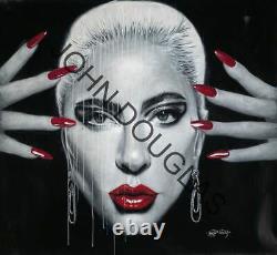 John Douglas SIGNED Poker Face Lady Gaga Canvas Print Limited Edition