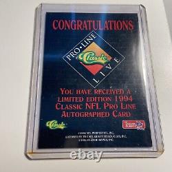 John Elway 1994 Limited Edition Classic Live NFL Pro Line Autographed Card /1000