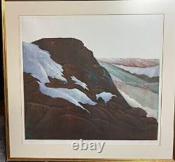 John K. Esler Signed Limited Edition Print Buffalo Jump 85/100, 1980