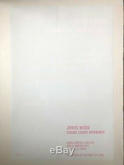 Jonas Wood Tennis Court Drawings SIGNED poster limited edition Banksy Hirst Kaws