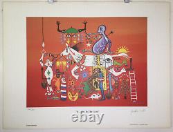 Jonathan Winters Limited Edition Art Signed Lithograph 1972 A Light In The Attic