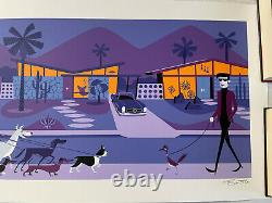Josh Agle SHAG The Odd Bird Print with COA Palm Springs Mid Century Modern MCM