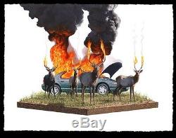 Josh Keyes Scorch 2 Signed and Numbered, Limited Edition of 50