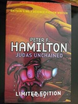 Judas Unchained by Peter K. Hamilton 2005 HCDJ Limited Edition in Case SIGNED