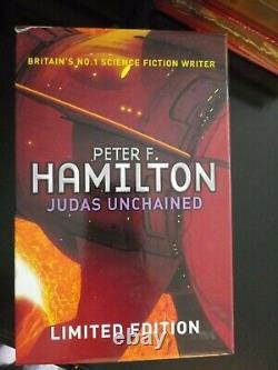 Judas Unchained by Peter K. Hamilton 2005 HCDJ Limited Edition in Case SIGNED