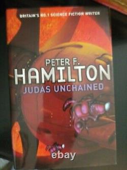 Judas Unchained by Peter K. Hamilton 2005 HCDJ Limited Edition in Case SIGNED