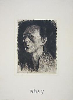 KATHE KOLLWITZ Signed 1910 Original Etching Arbeiter Frau (mit dem Ohrring)