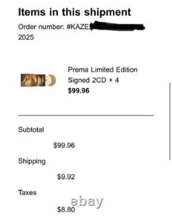 Kaze Fujii Prema limited edition autographed 2CD