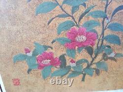 Kazutoshi Sugiura Japan Winter Camellia Silkscreen Print Limited Edition Signed