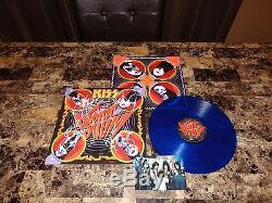 Kiss SIGNED Limited Edition Sonic Boom Blue Record Gene Simmons Paul Stanley COA