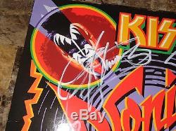 Kiss SIGNED Limited Edition Sonic Boom Blue Record Gene Simmons Paul Stanley COA