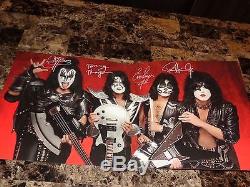 Kiss SIGNED Limited Edition Sonic Boom Blue Record Gene Simmons Paul Stanley COA