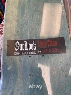 LIMITED EDITION Outlook Skateboards Steve Olson 57/300 skate deck with autograph