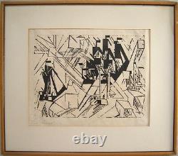 LYONEL FEININGER Signed 1918 Original Woodcut Marine