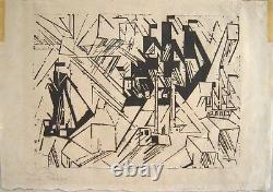 LYONEL FEININGER Signed 1918 Original Woodcut Marine