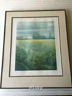 Landscape Limited Edition Lithograph, Numbered & Signed, Framed, 15 x 19 Image