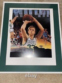 Larry Bird Autographed Michael Elins Limited Edition Lithograph Boston Celtics