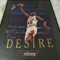 Last Dance Autographed Michael Jordan Framed Limited Edition COA #1097/4523 Mint