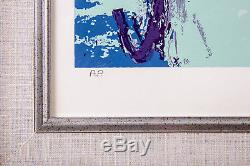 Leroy Neiman Trotters Horse Racing Limited Edition Signed Painting Serigraph