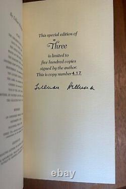 Lillian Hellman Signed Limited Edition, Three Stories