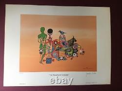 LimIted Edition Lithograph Hand Signed Vintage 1977 Jonathan Winters Comedian