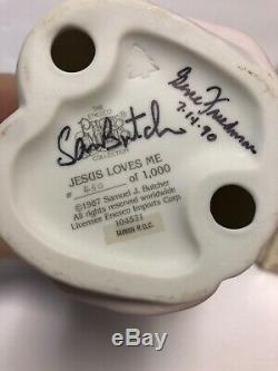 Limited Edition 104531 Precious Moments Jesus Loves Me 450/1000 Double Signed 9