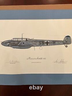 Limited Edition AP 1/100 Battle of Britain WWII ME 110 Pilot Autographed