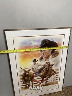 Limited Edition Autographed PBR Pro Rodeo Hall of Fame Poster Tom Ferguson Art