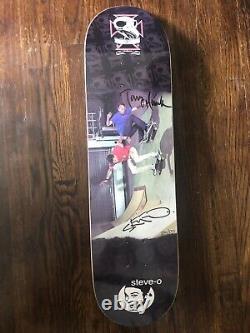 Limited Edition Autographed Tony Hawk and Steve-o Skateboard Deck