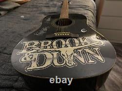 Limited Edition Black Brooks & Dunn Signed Guitar