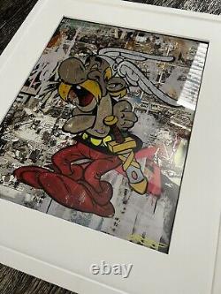 Limited Edition CRISP Asterix Signed And Stamped banksy kaws Graffiti Print