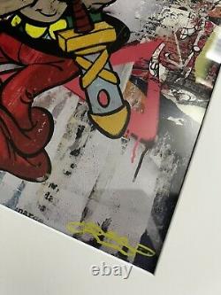 Limited Edition CRISP Asterix Signed And Stamped banksy kaws Graffiti Print