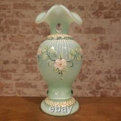 Limited Edition Fenton (h/p) Signed Willow Green Wave Crest Vase